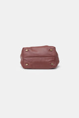 The Row Leather Small Double Circle Bag