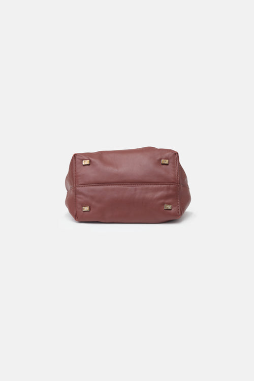 The Row Leather Small Double Circle Bag