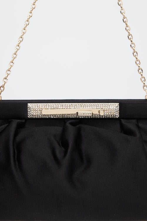 Valentino Satin & Embellished Clutch