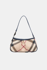 Burberry Patent & Check Shoulder Bag