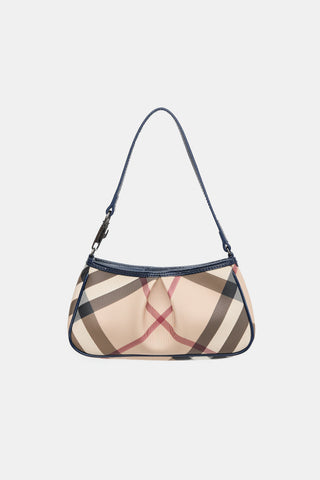 Burberry Patent & Check Shoulder Bag