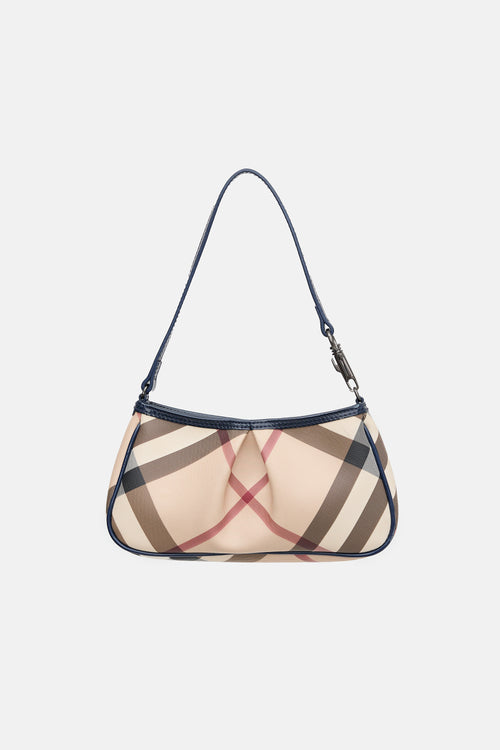 Burberry Patent & Check Shoulder Bag