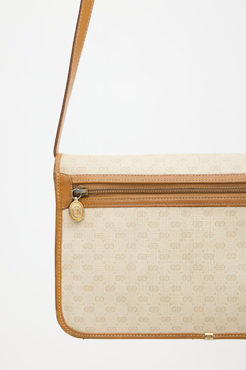 Gucci Vintage GG Monogram & Leather Bag