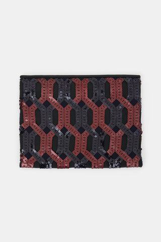 Miu Miu 2011 Sequin Overlay Pochette Pouch