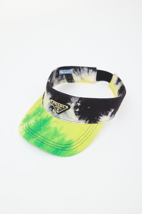 Prada Canvas Tie Dye Logo Visor