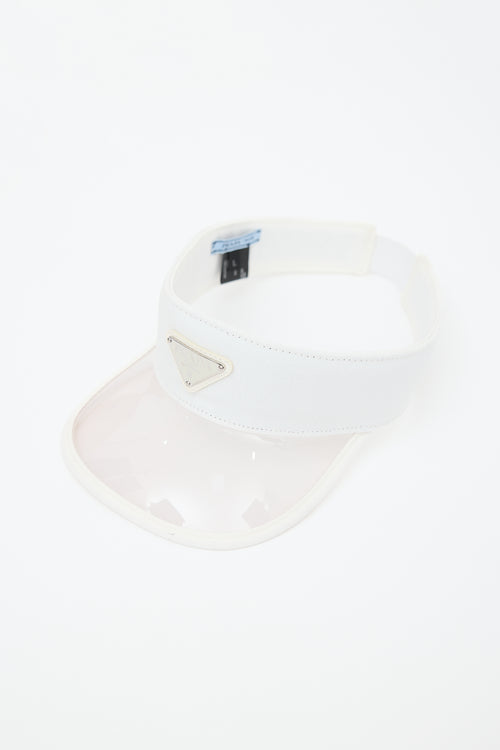 Prada Canvas & PVC Logo Visor
