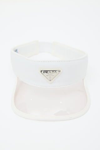 Prada Canvas & PVC Logo Visor