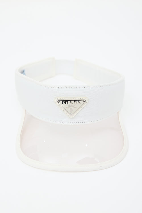 Prada Canvas & PVC Logo Visor