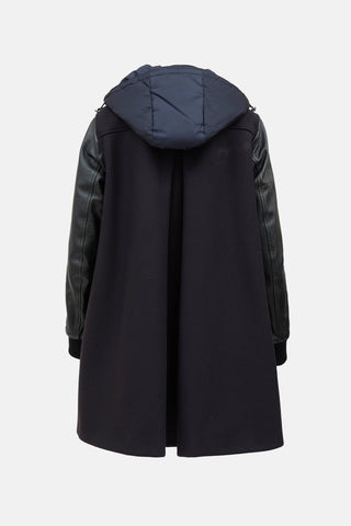 Moncler Blois Down Leather Coat