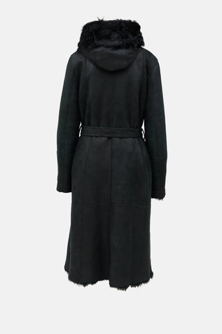 Christ Suede Shearling Coat