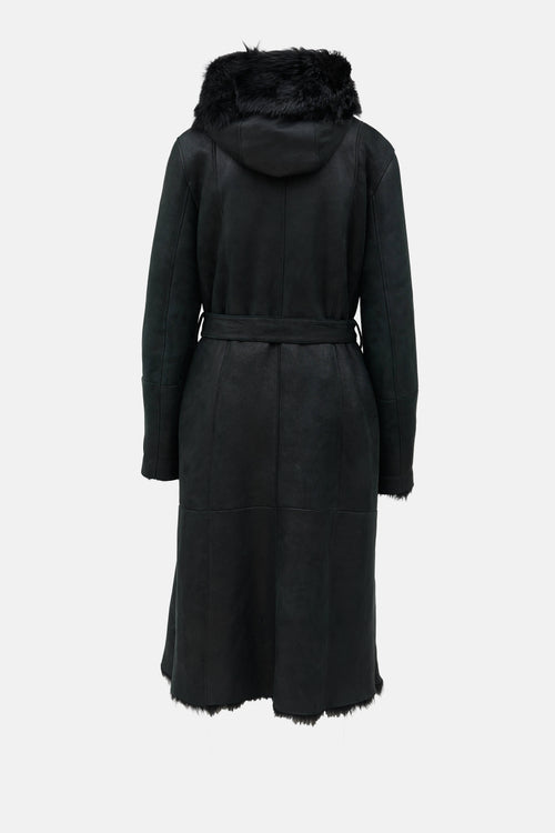 Christ Suede Shearling Coat