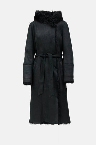 Christ Suede Shearling Coat