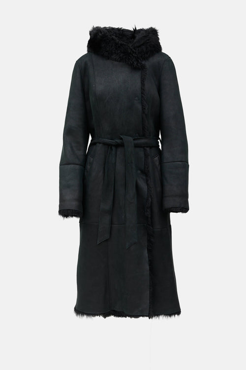 Christ Suede Shearling Coat