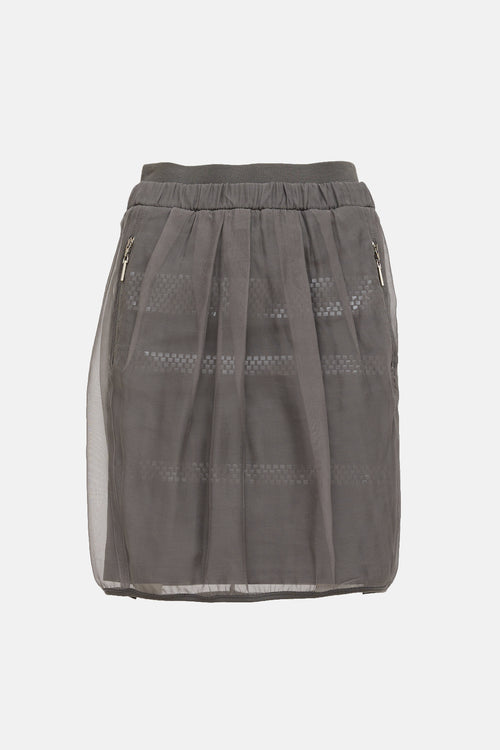 Brunello Cucinelli Sheer Layered Skirt
