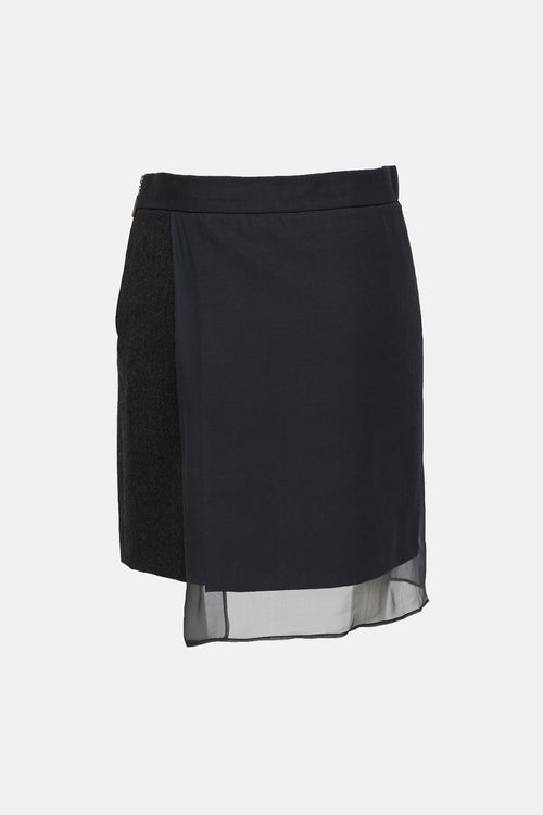 Wool Asymmetrical Skirt
