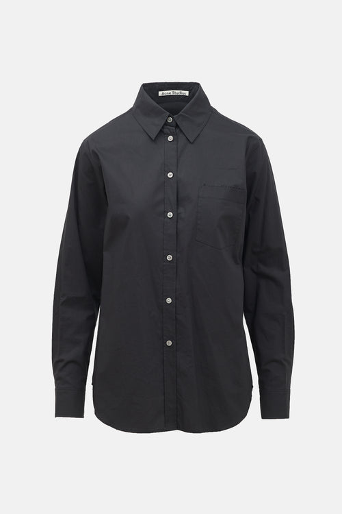 Acne Studios Poplin Tonal Logo Shirt