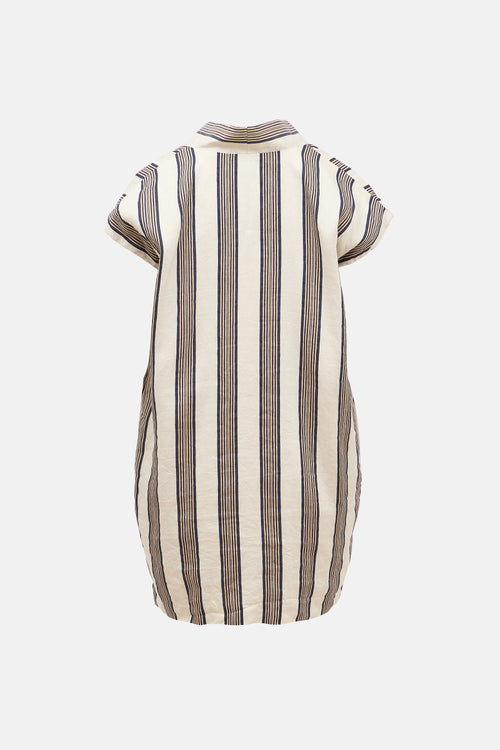 Horses Atelier Striped Smoking Mini Dress