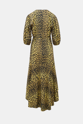 Ganni Printed Wrap Dress