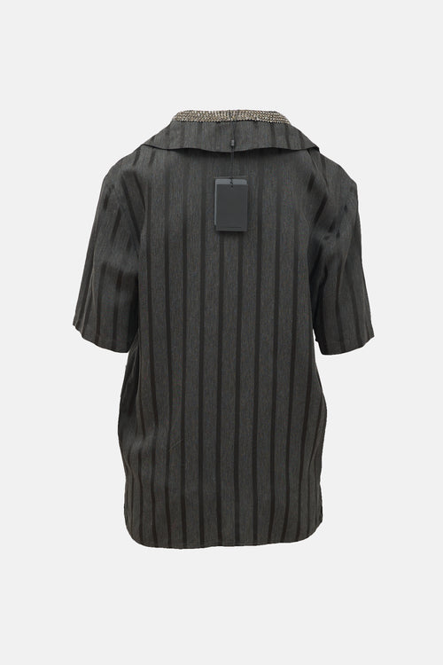 Alexander Wang Embellished Collar Shirt