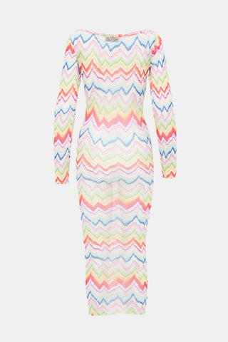 Missoni Sheer Mesh Printed Dress