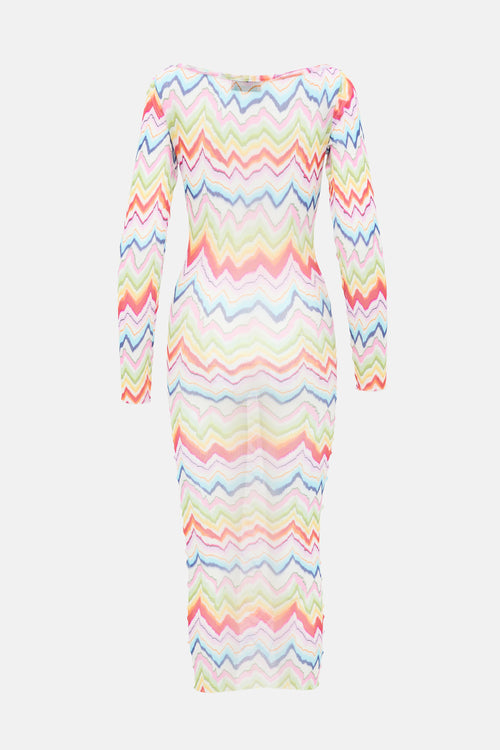 Missoni Sheer Mesh Printed Dress