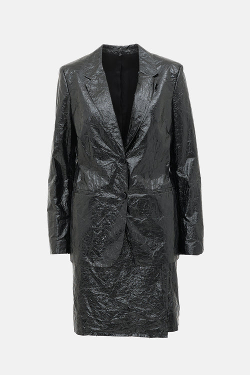 Helmut Lang Crinkled Vinyl Co-Ord Set
