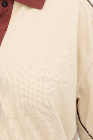 Y/Project Cutout Colour Block Polo Dress