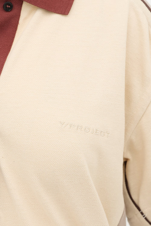 Y/Project Cutout Colour Block Polo Dress