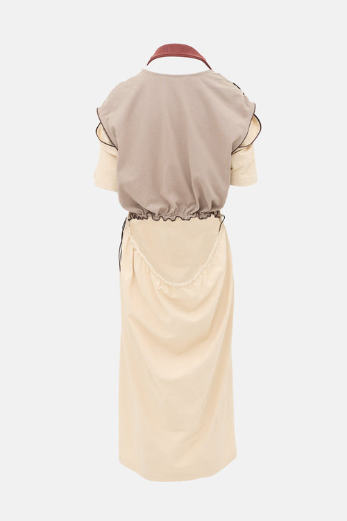 Y/Project Cutout Colour Block Polo Dress
