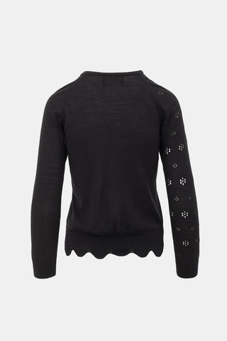 Simone Rocha Wool & Silk Pointelle Cardigan