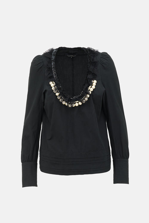 Comme des Garçons Tricot Embellished Blouse