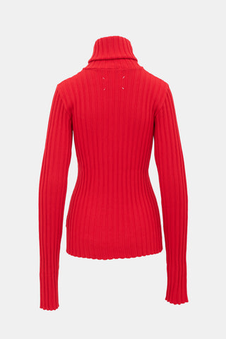 Maison Margiela Wool Rib Knit Sweater