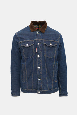 DSquared2 Denim Corduroy Collar Jacket