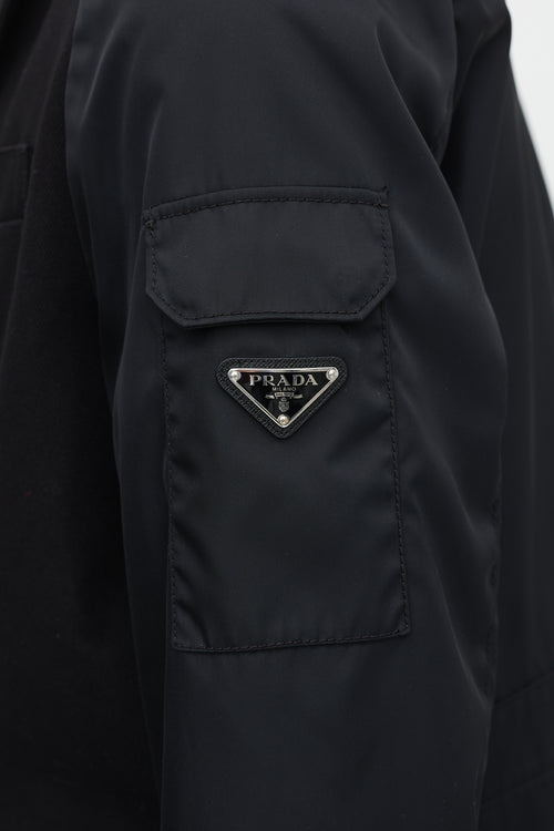 Prada 2021 Twill Nylon Hybrid Blazer