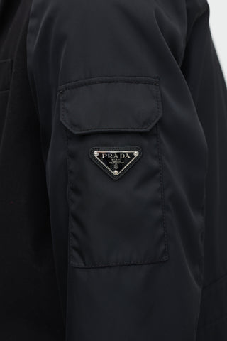 Prada 2021 Twill Nylon Hybrid Blazer