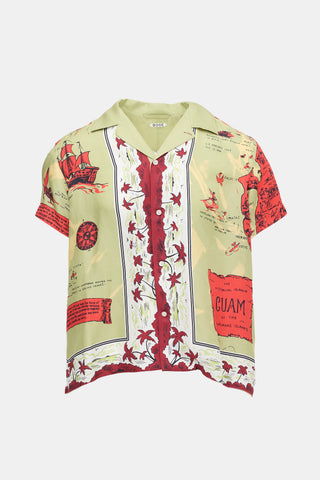 Bode Silk Printed Camp Collar Shirt