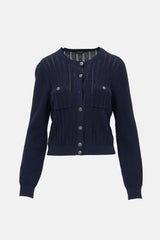 Chanel Ribbed Pointelle Cardigan