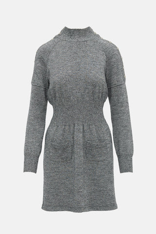 Chanel Marled Wool Sweater Dress