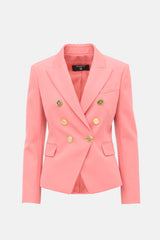 Balmain Wool Crest Button Blazer