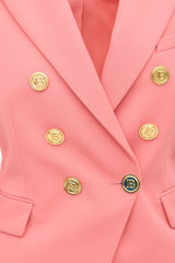 Balmain Wool Crest Button Blazer