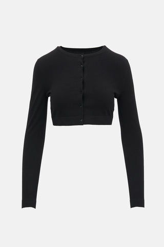 Alaïa Jersey Knit Cropped Cardigan