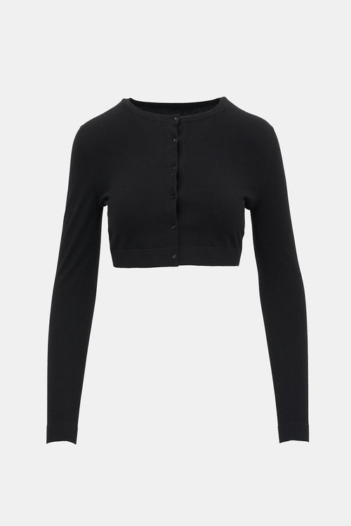 Alaïa Jersey Knit Cropped Cardigan