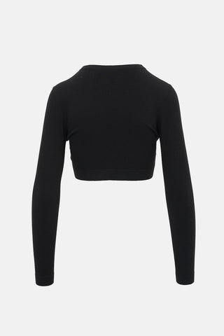 Alaïa Jersey Knit Cropped Cardigan