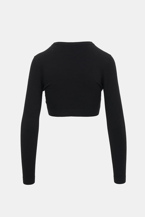 Alaïa Jersey Knit Cropped Cardigan