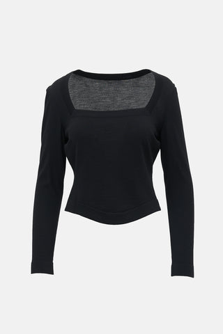 Alaïa Jersey Knit Long Sleeve Sweater