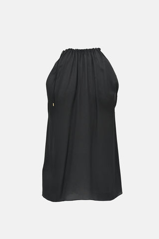Tom Ford Silk Satin Asymmetrical Top