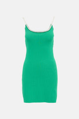 Rabanne Rib Knit Crystal Tank Dress