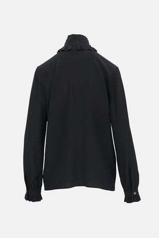 Gucci Ruffled Tie Collar Blouse