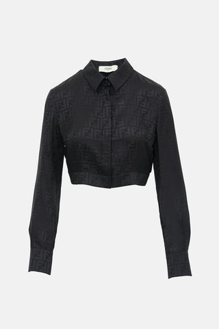 Fendi Silk Monogram Jacquard Shirt