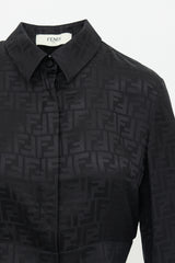 Fendi Silk Monogram Jacquard Shirt
